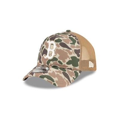 Boston Red Sox Gorra | New Era MLB Duck Camo A-frame 9forty Snapback Cap Mexico - Verdes